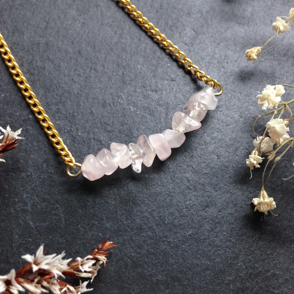 NEW-Rose Quartz Necklace